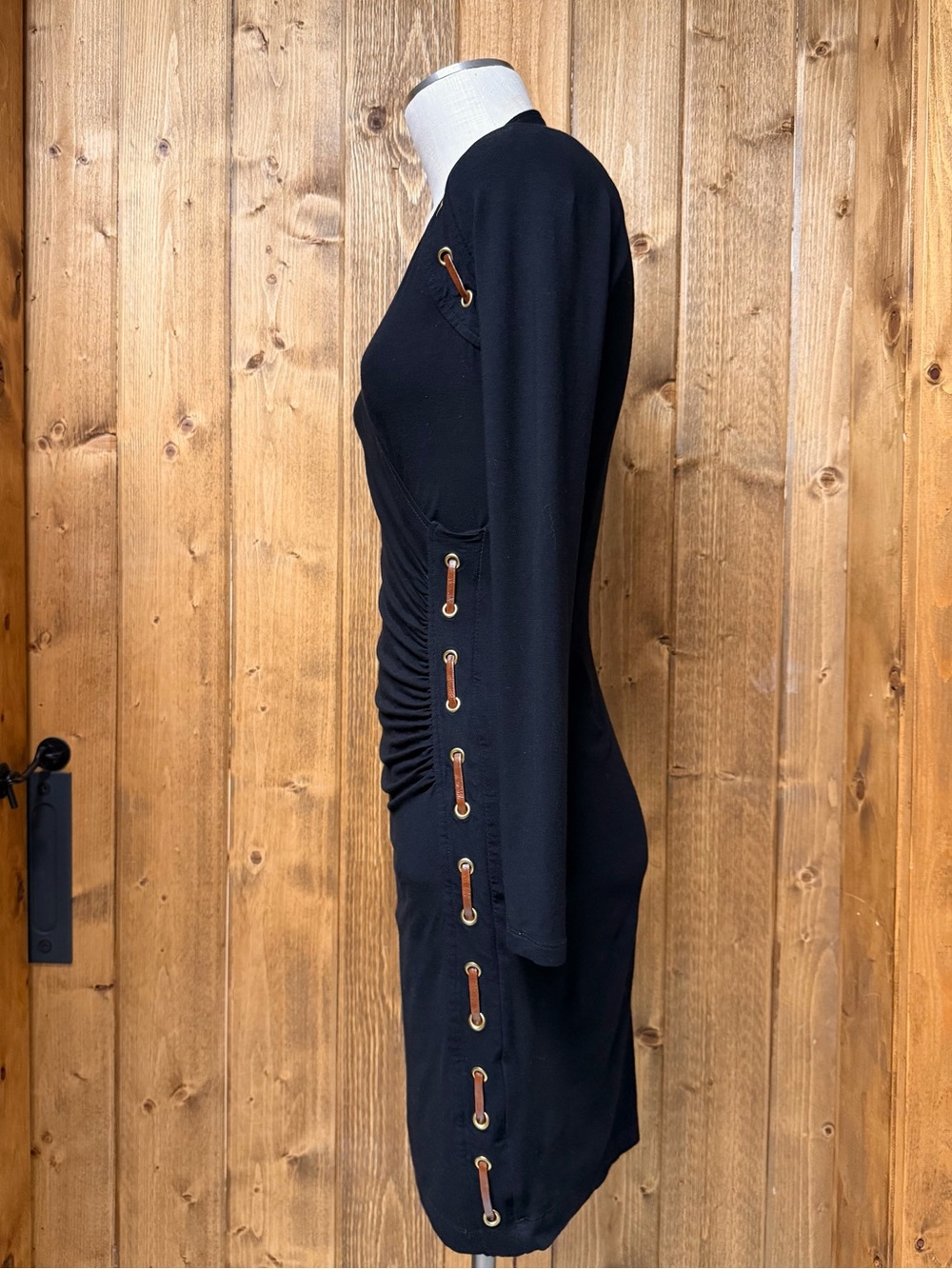 Carmen by Carmen Marc Valvo XS Black Sheath Bodycon Dress - Picture 3 of 6
